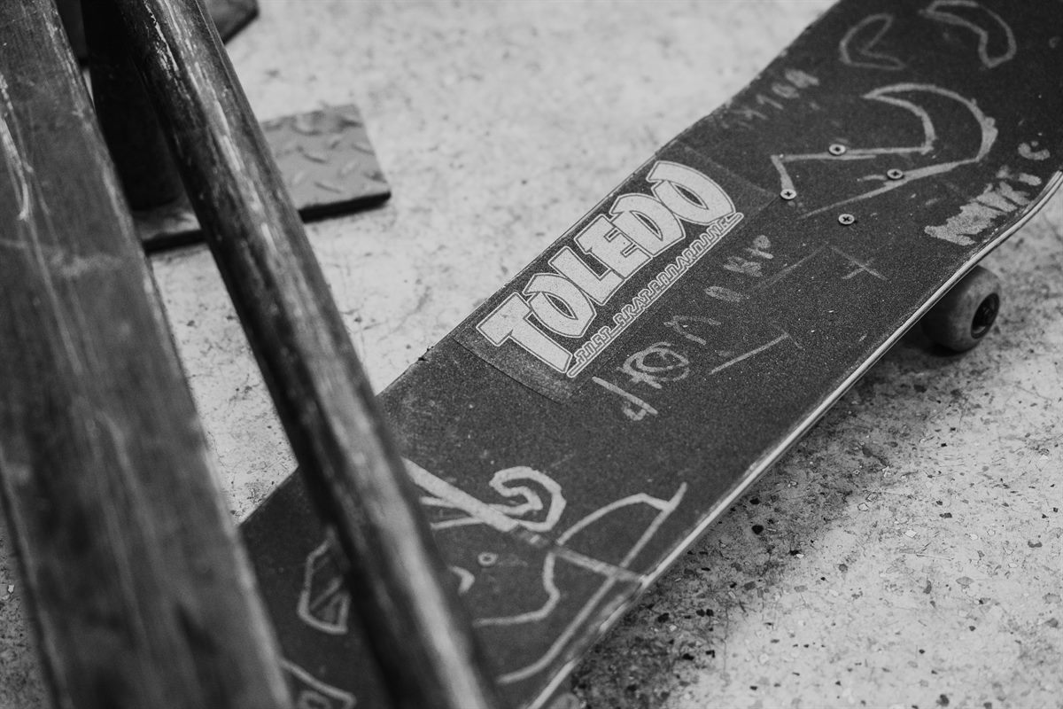 Skateboard detail representing program foundations